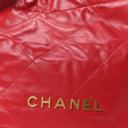 Chanel Shiny Calfskin Quilted Chanel 22 Red 9 of 11