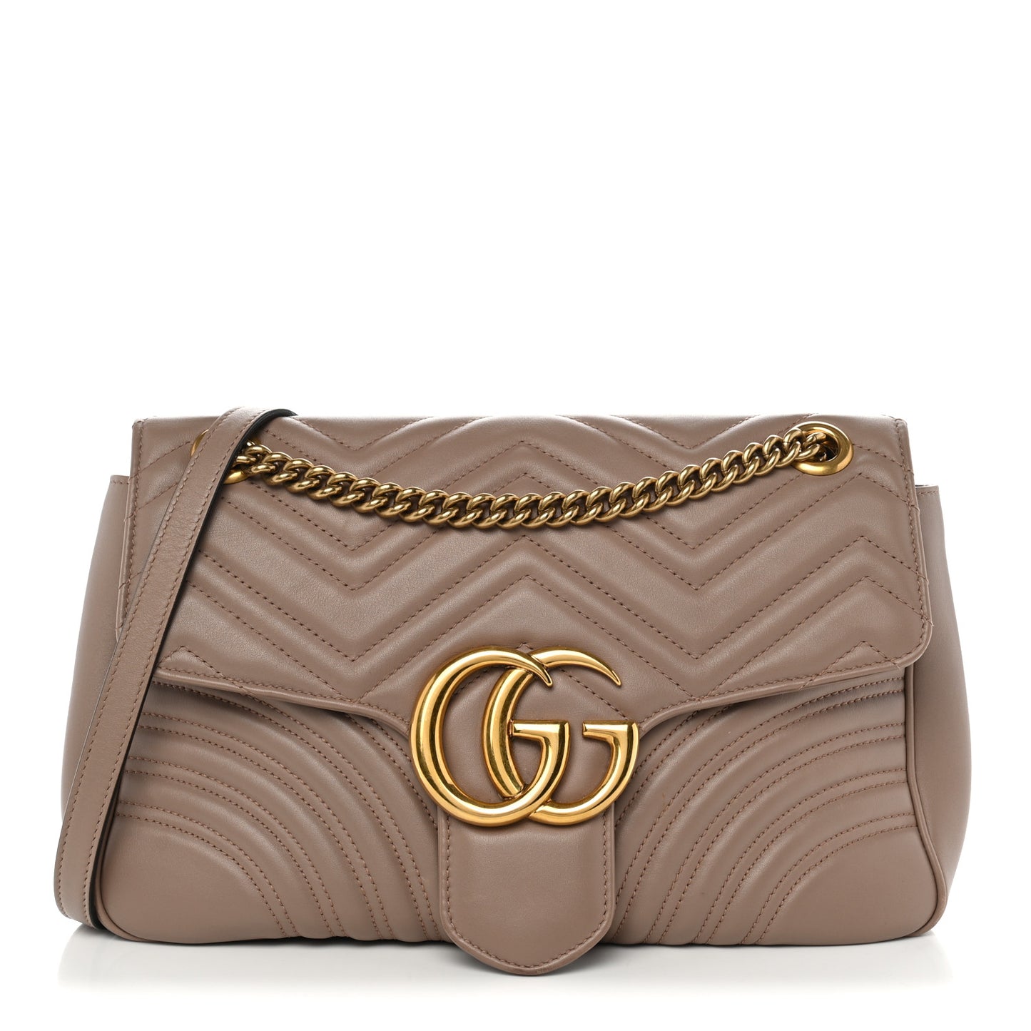 Calfskin Matelasse Medium GG Marmont Shoulder Bag Porcelain Rose