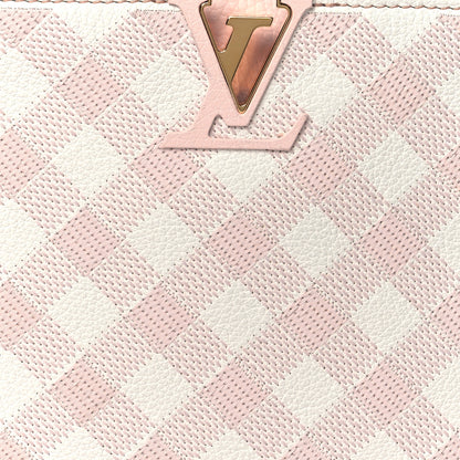 Louis Vuitton Taurillon Embroidered Vichy Capucines BB Light Pink 7 of 9