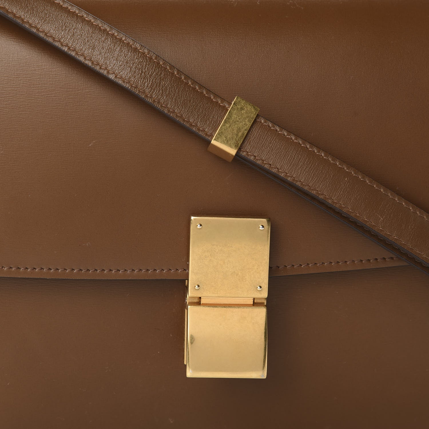 Celine Box Calfskin Medium Classic Box Flap Bag Camel 10 of 11