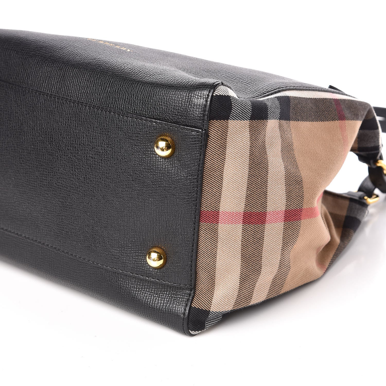 Burberry Grainy Calfskin House Check Small Canterbury Black 9 of 11