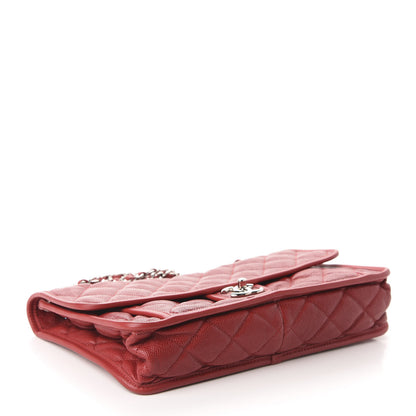 Chanel Caviar Quilted Large French Riviera Flap Red 4 of 10