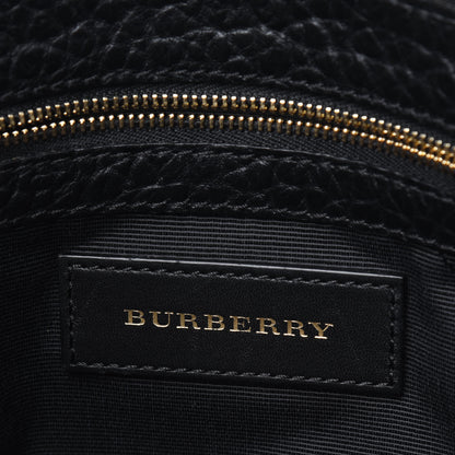 Burberry Signature Grain Calfskin Check Embossed Small Chichester Crossbody Clutch Bag Black 6 of 12