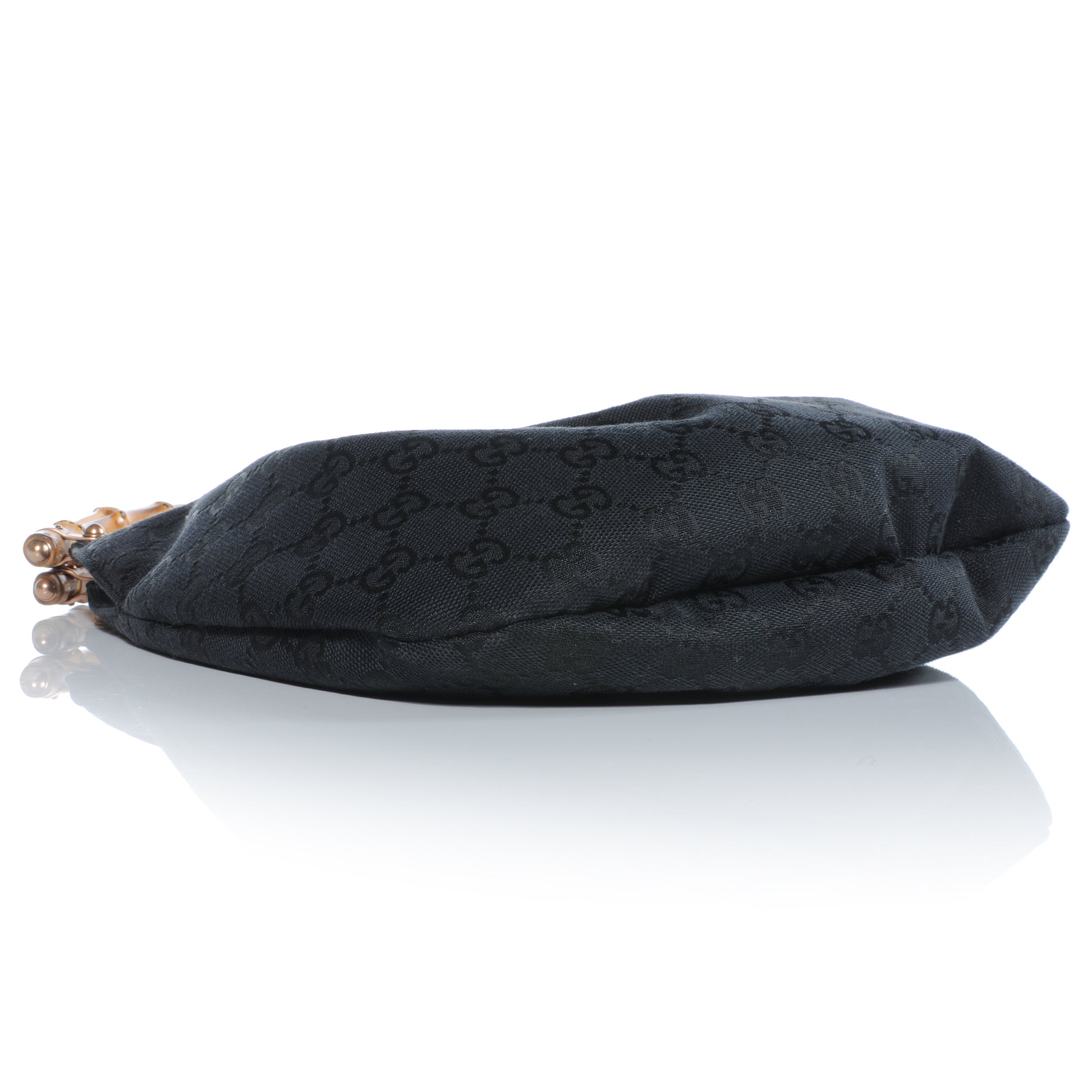 Gucci Monogram Bamboo Small Handbag Black 4 of 8