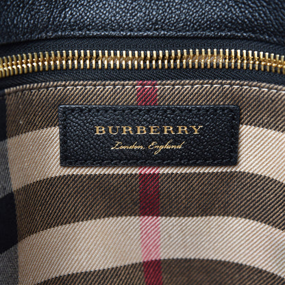 Burberry Soft Grain Calfskin Medium Buckle Tote Black 10 of 12