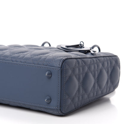 Christian Dior Ultra Matte Calfskin Cannage Small My ABCDior Lady Dior Dark Denim Blue 7 of 12