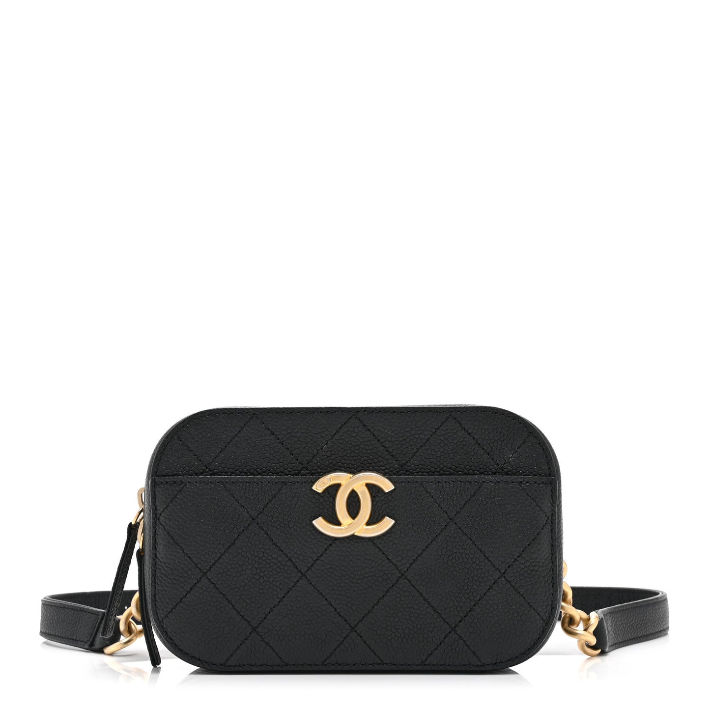 Caviar Quilted Belt Bag Black