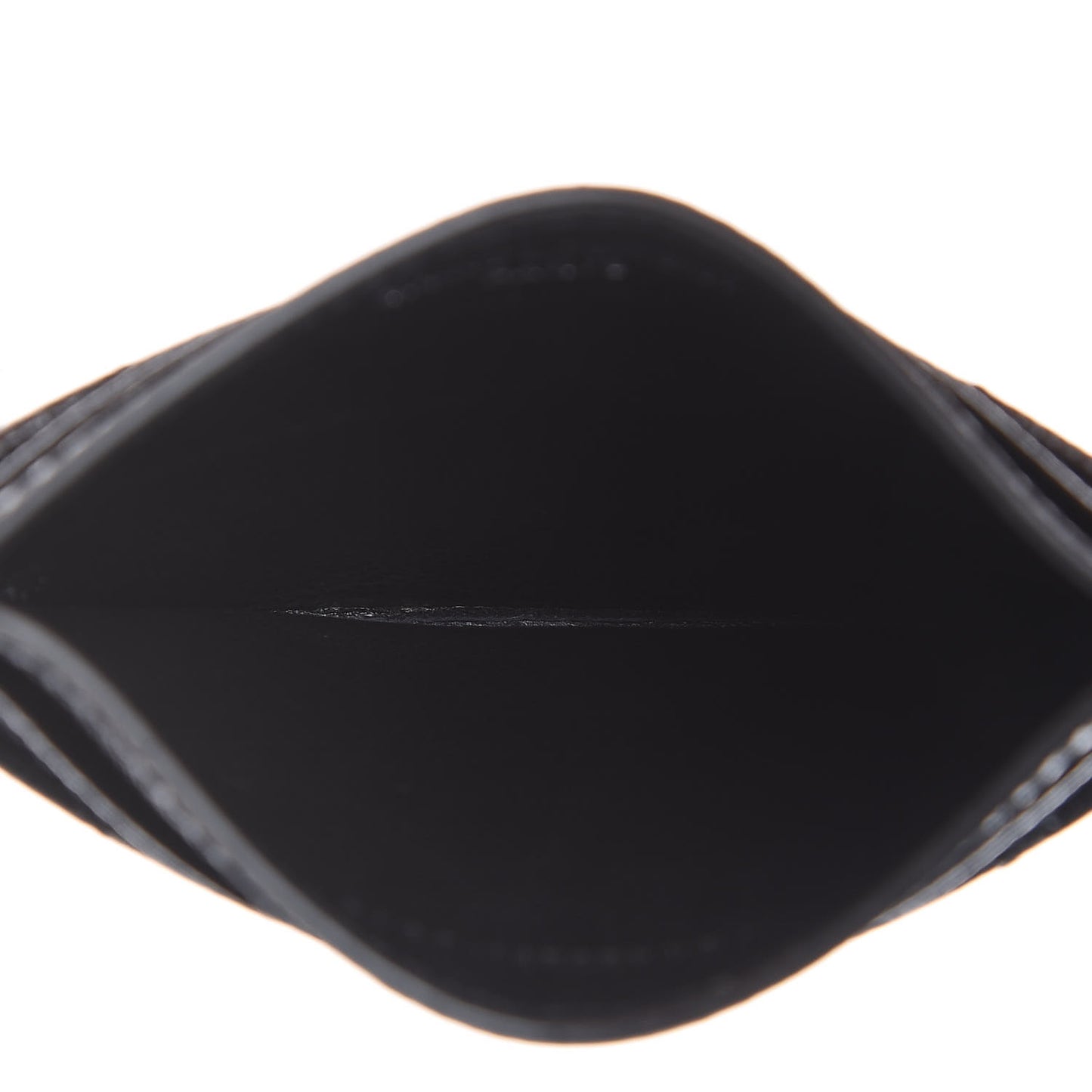 Grain De Poudre Matelasse Chevron Monogram Credit Card Case Black