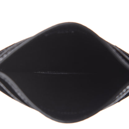 Saint Laurent Grain De Poudre Matelasse Chevron Monogram Credit Card Case Black 5 of 7