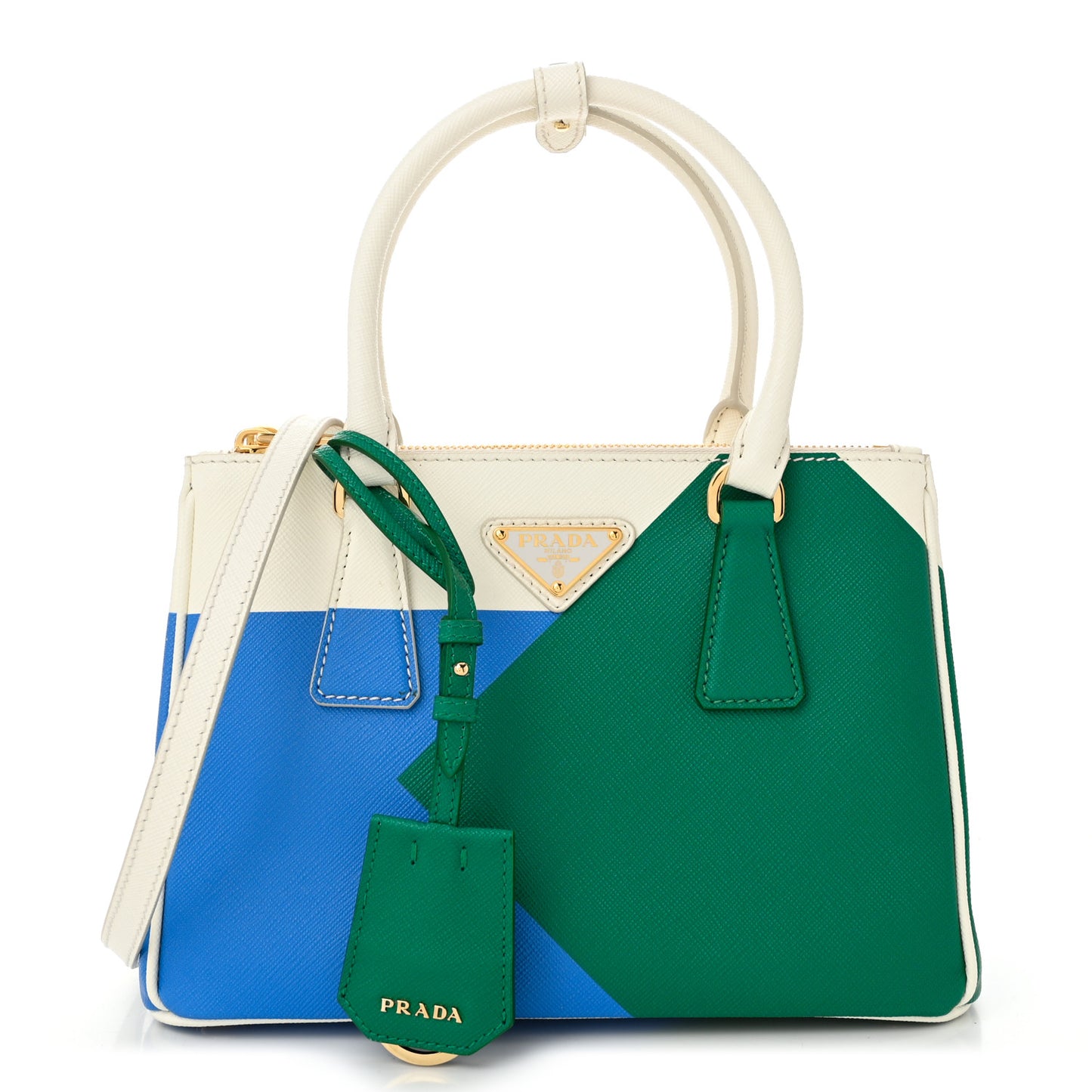 X ALEX DA CORTE Saffiano Special Edition Small Galleria Double Zip Tote Wave Mango