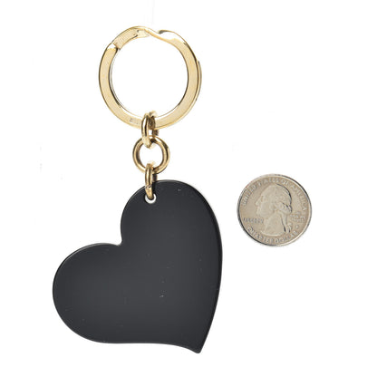 Gucci Resin Crystal Heart Key Chain Black 2 of 4