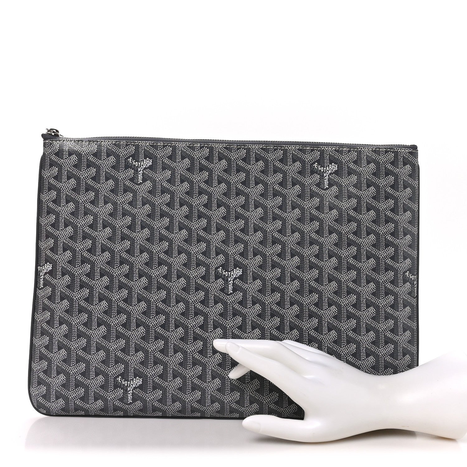 Goyard Goyardine Senat Pochette GM Grey 2 of 8