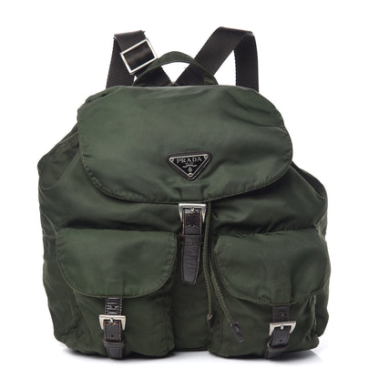 Prada Nylon Vela Medium Backpack Green 1 of 18