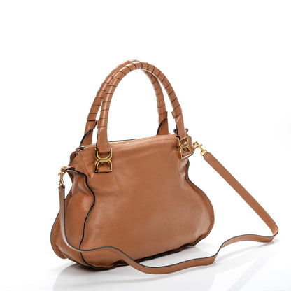 Chloe Calfskin Medium Marcie Satchel Tan 3 of 7