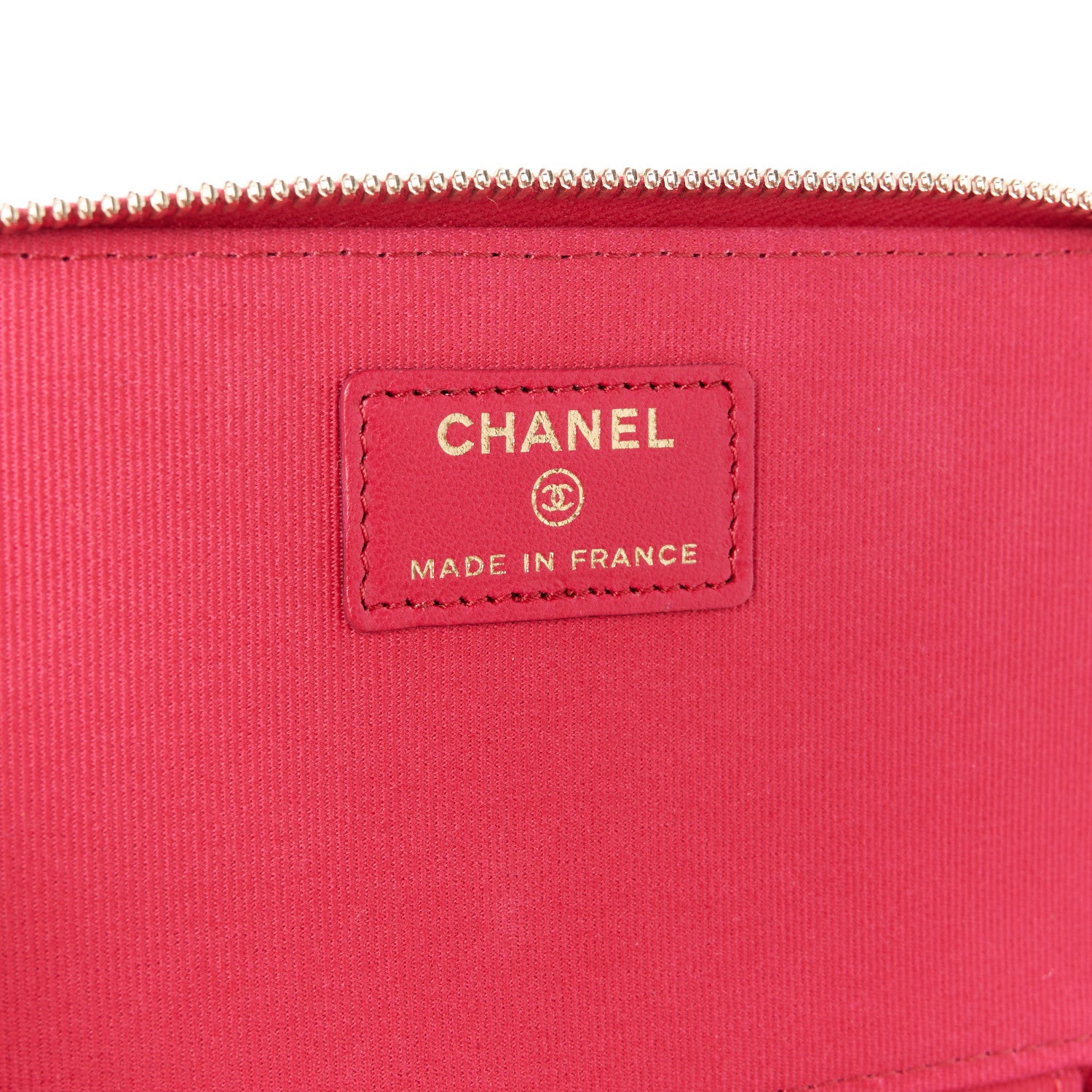 Chanel Lambskin Quilted Small Top Handle Vanity Case With Chain Dark Pink 6 of 11