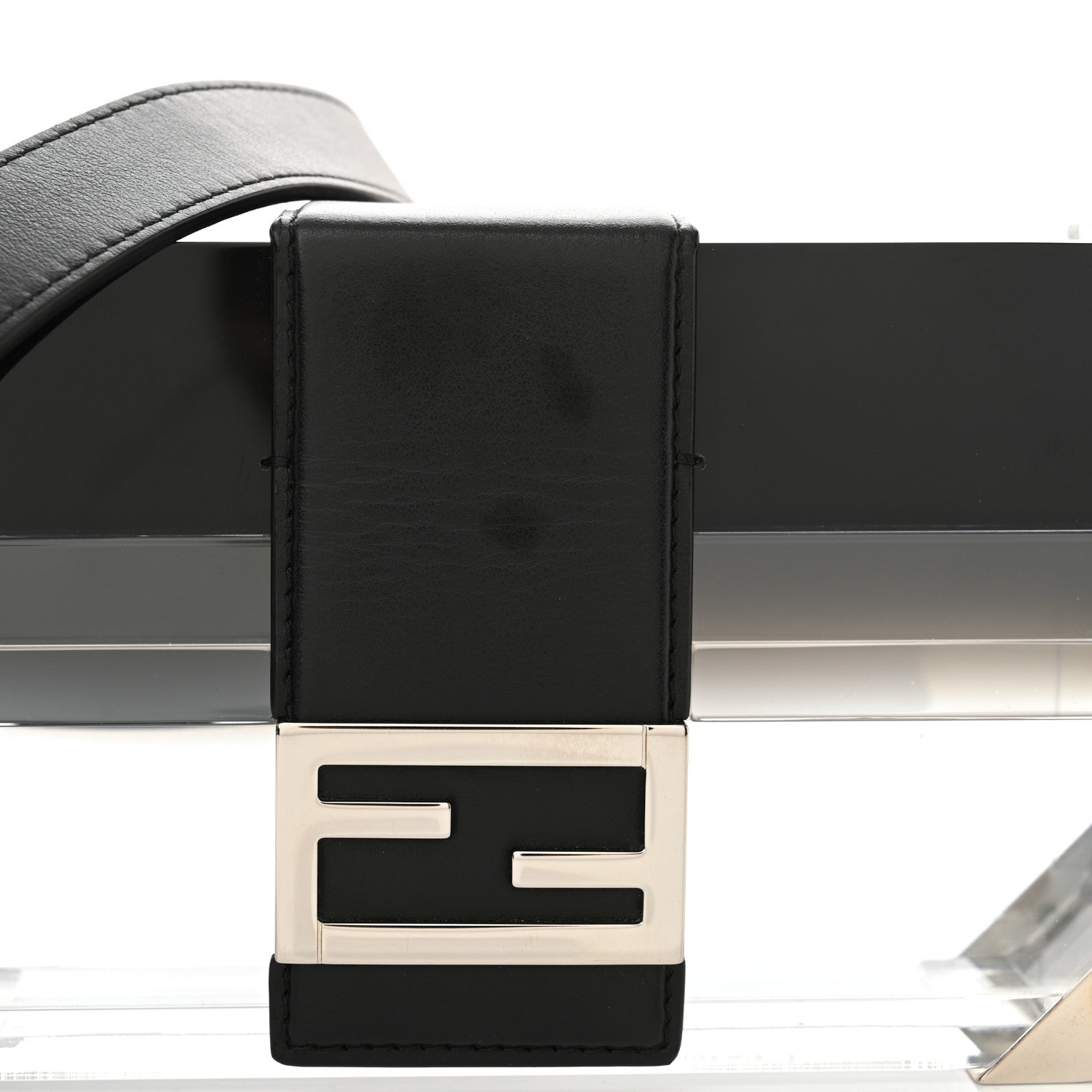 Fendi Plexiglass Vitello Mini Baguette Trunk Black Transparent 7 of 11