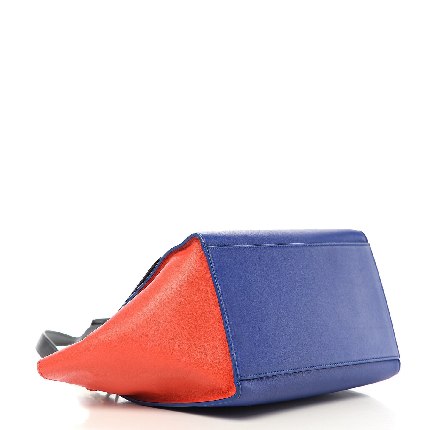 Smooth Calfskin Medium Tri-Color Trapeze Black