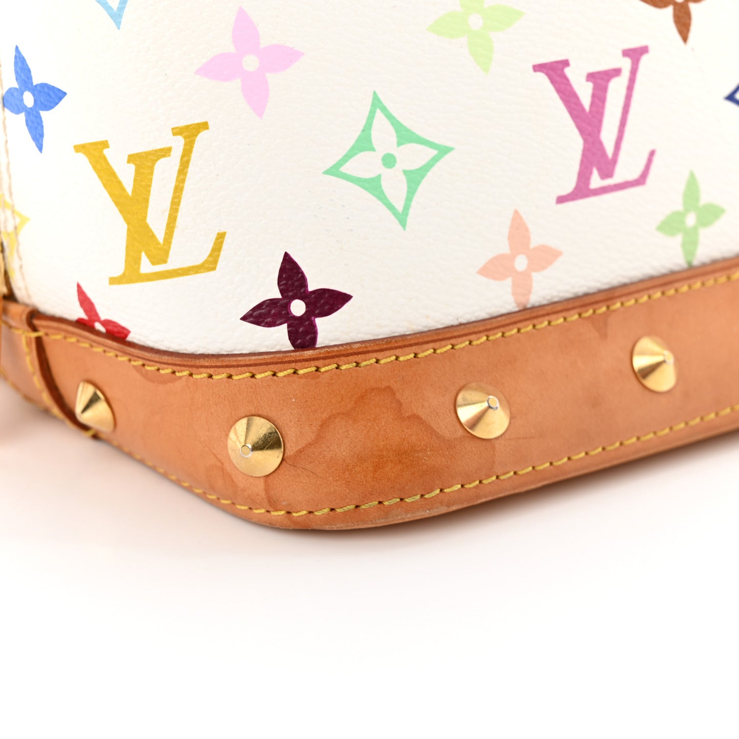 LOUIS VUITTON Monogram Multicolor Alma PM White