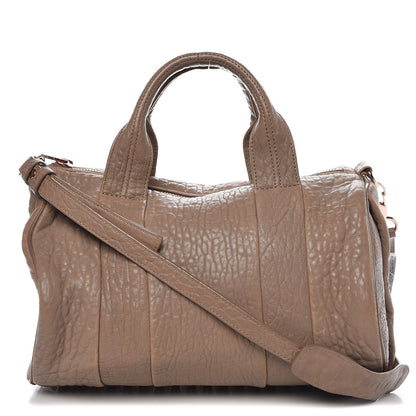 Alexander Wang Pebbled Lambskin Rocco Latte Rose Gold Hardware 1 of 12