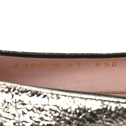 Gucci Galassia GG Marmont Fringe 50mm Loafer Pumps 41 Platino 8 of 9