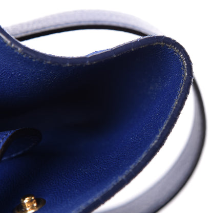 Celine Drummed Calfskin Suede Small Trapeze Indigo 12 of 24
