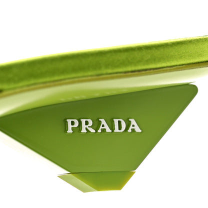 Prada Satin Modellerie Mules 37 Felce 9 of 11