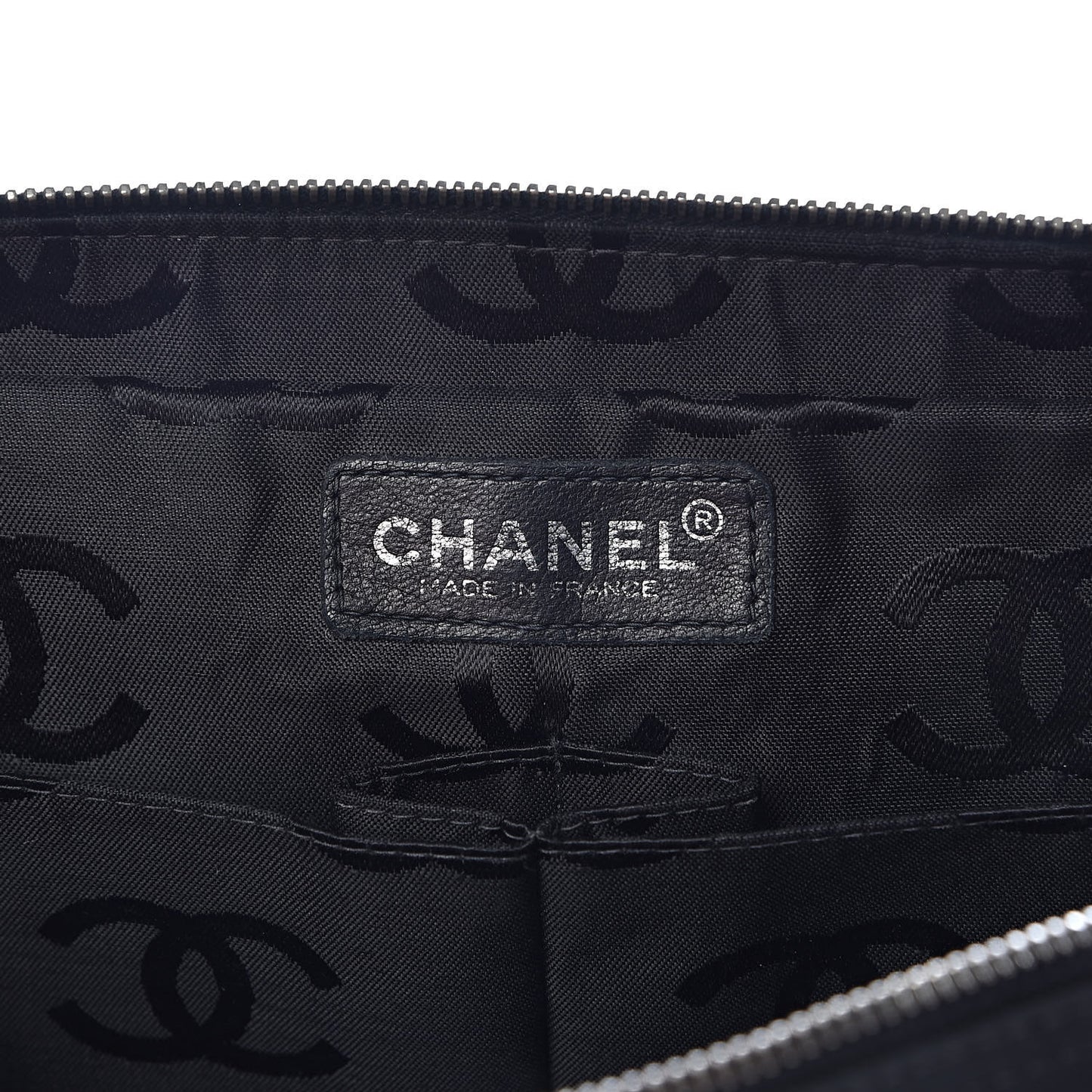 Nylon Square Quilted Flap Black