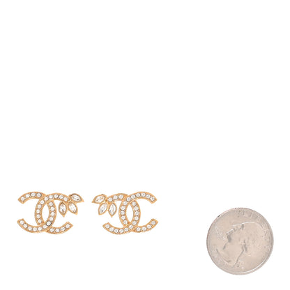 Chanel Crystal Wheat CC Earrings Gold 2 of 5