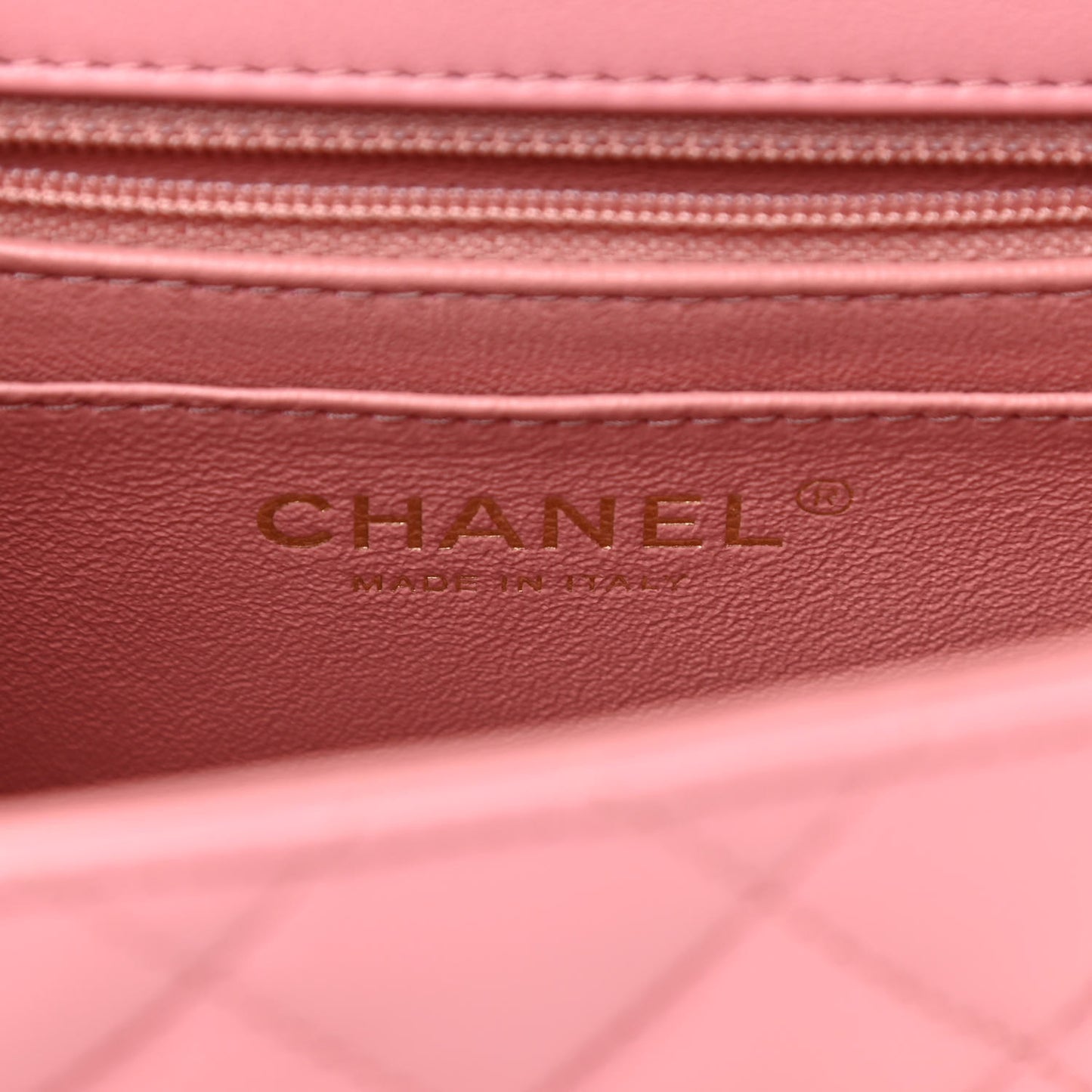 Lambskin Quilted Mini Square Flap Pink