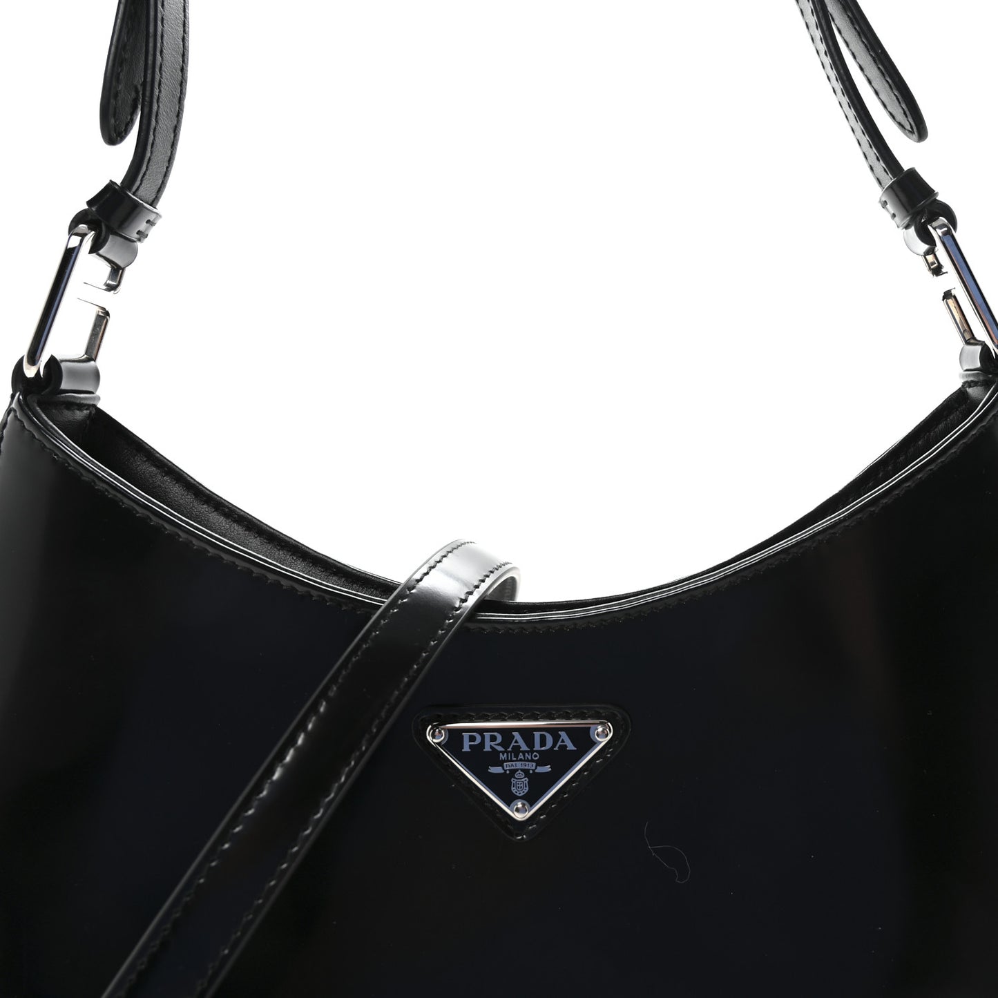 Spazzolato Cleo Adjustable Strap Shoulder Bag  Black