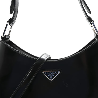 Prada Spazzolato Cleo Adjustable Strap Shoulder Bag  Black 7 of 9
