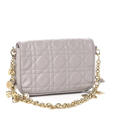 Christian Dior Lambskin Cannage Lady Dior Pochette Grey 3 of 9