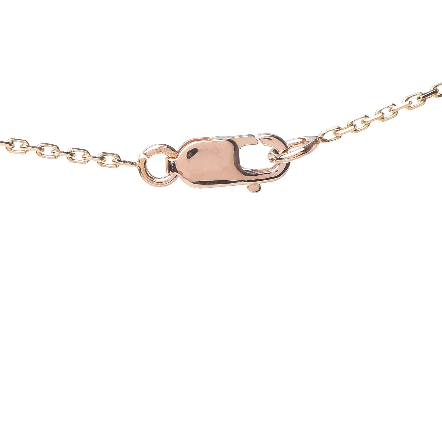 Van Cleef & Arpels 18K Rose Gold Carnelian Sweet Alhambra Pendant Necklace 5 of 8