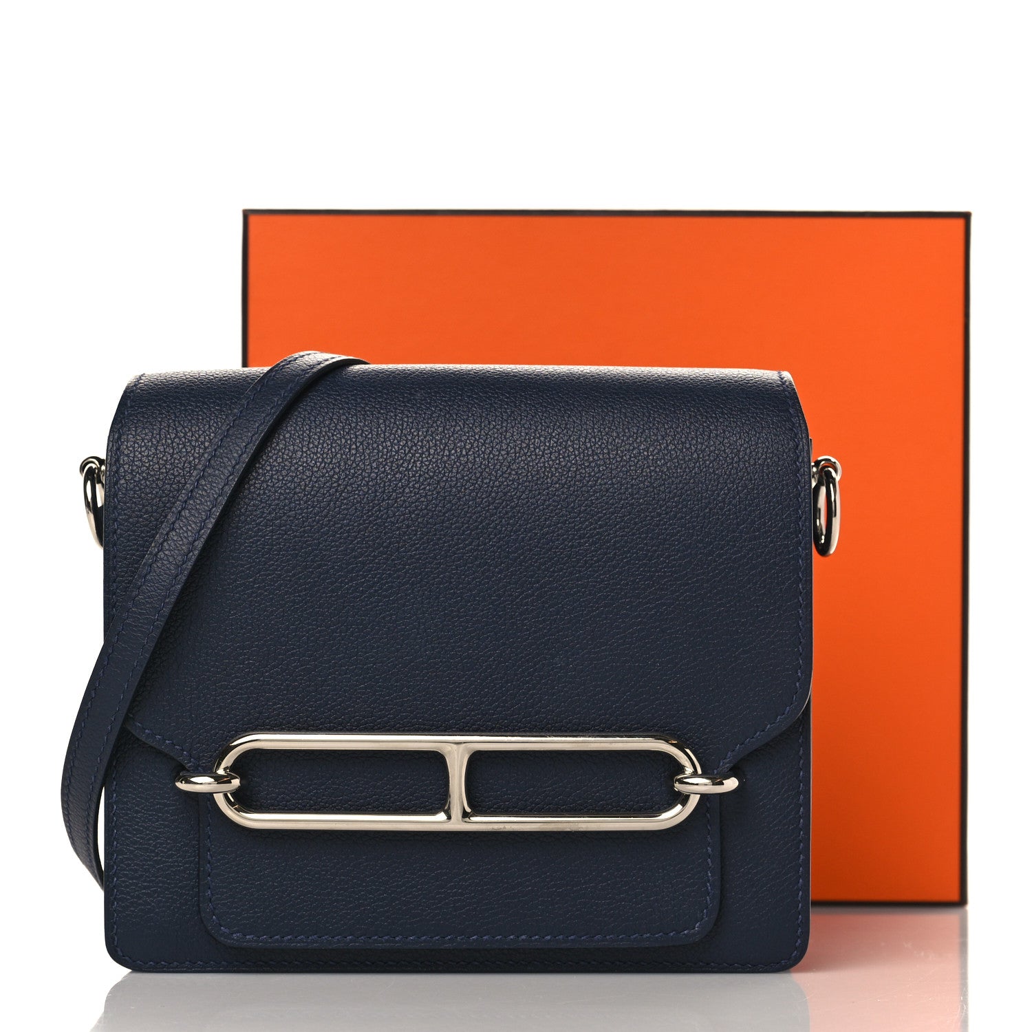 Hermes Evercolor Mini Sac Roulis Bleu Nuit 10 of 10