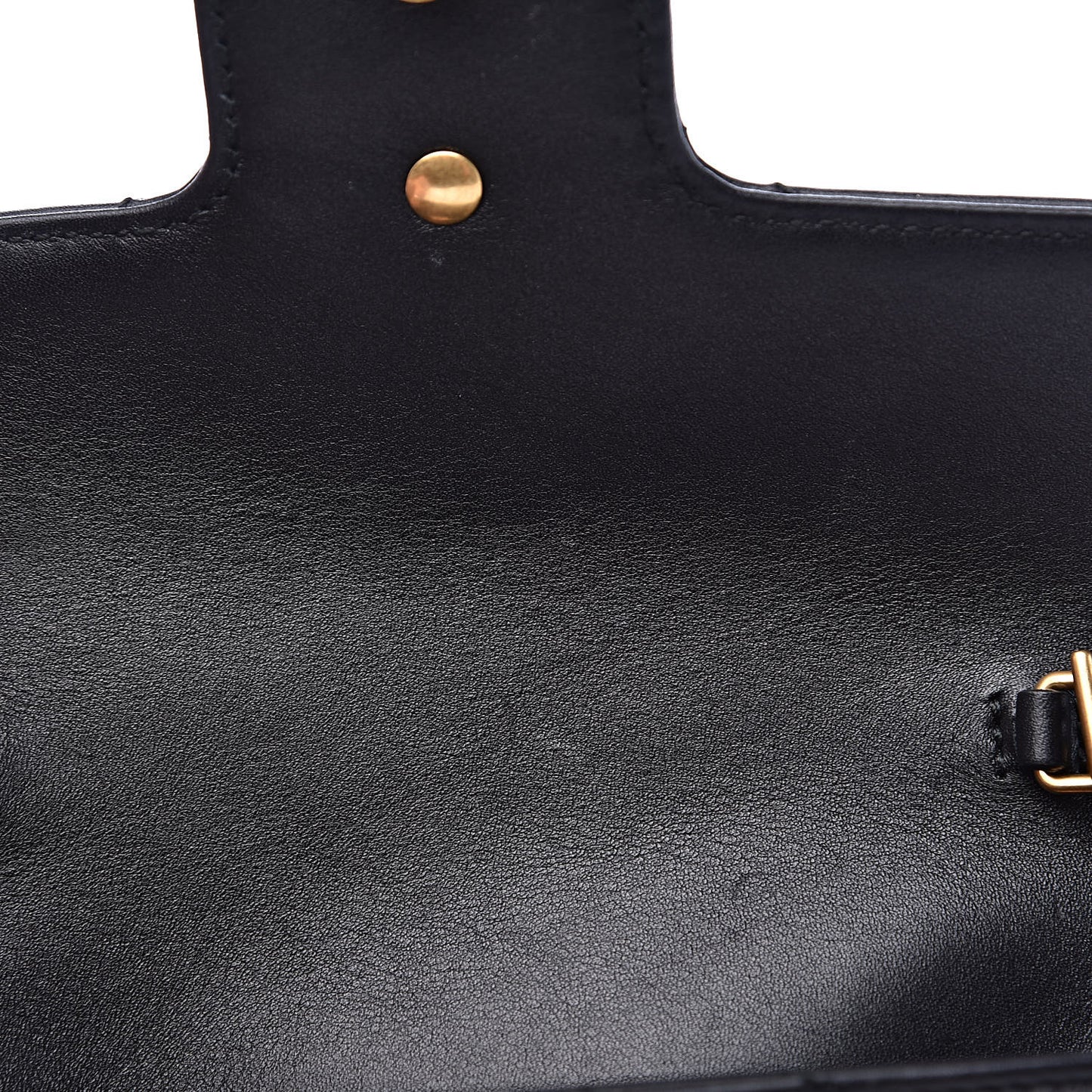 Calfskin Matelasse Super Mini GG Marmont Shoulder Bag Black