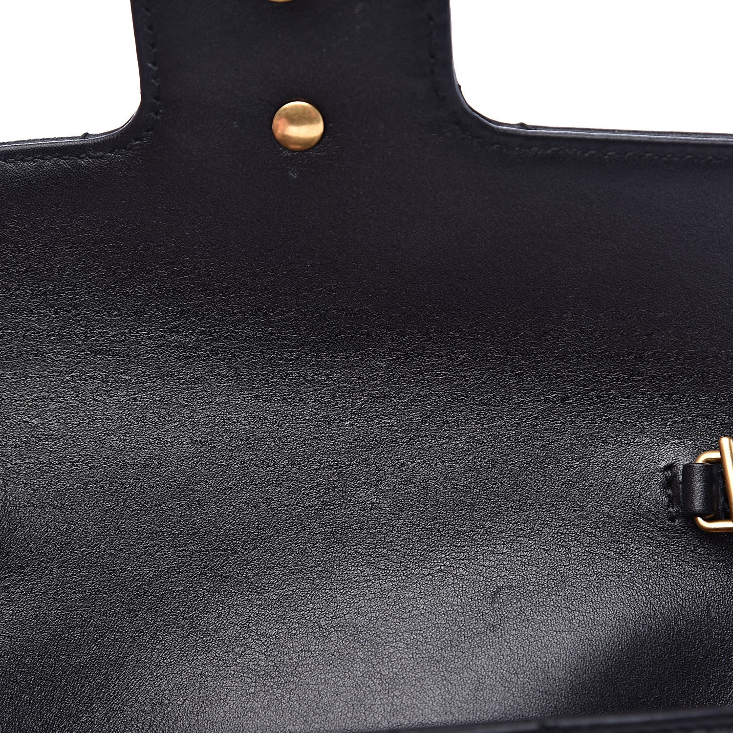 Gucci Calfskin Matelasse Super Mini GG Marmont Shoulder Bag Black 10 of 13