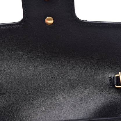 Gucci Calfskin Matelasse Super Mini GG Marmont Shoulder Bag Black 10 of 13