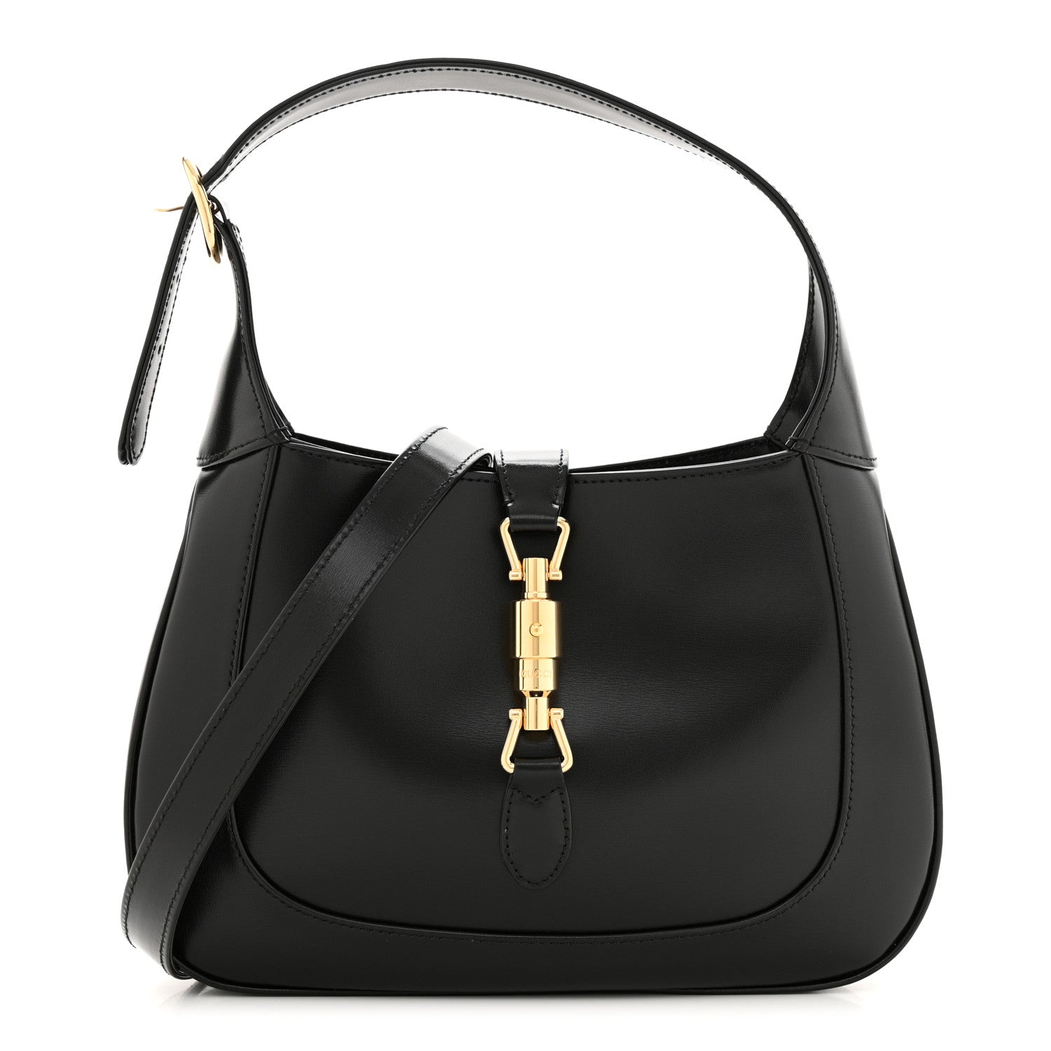 Gucci Boarded Dyana Lux Calfskin Small Jackie 1961 Hobo Black 1 of 10