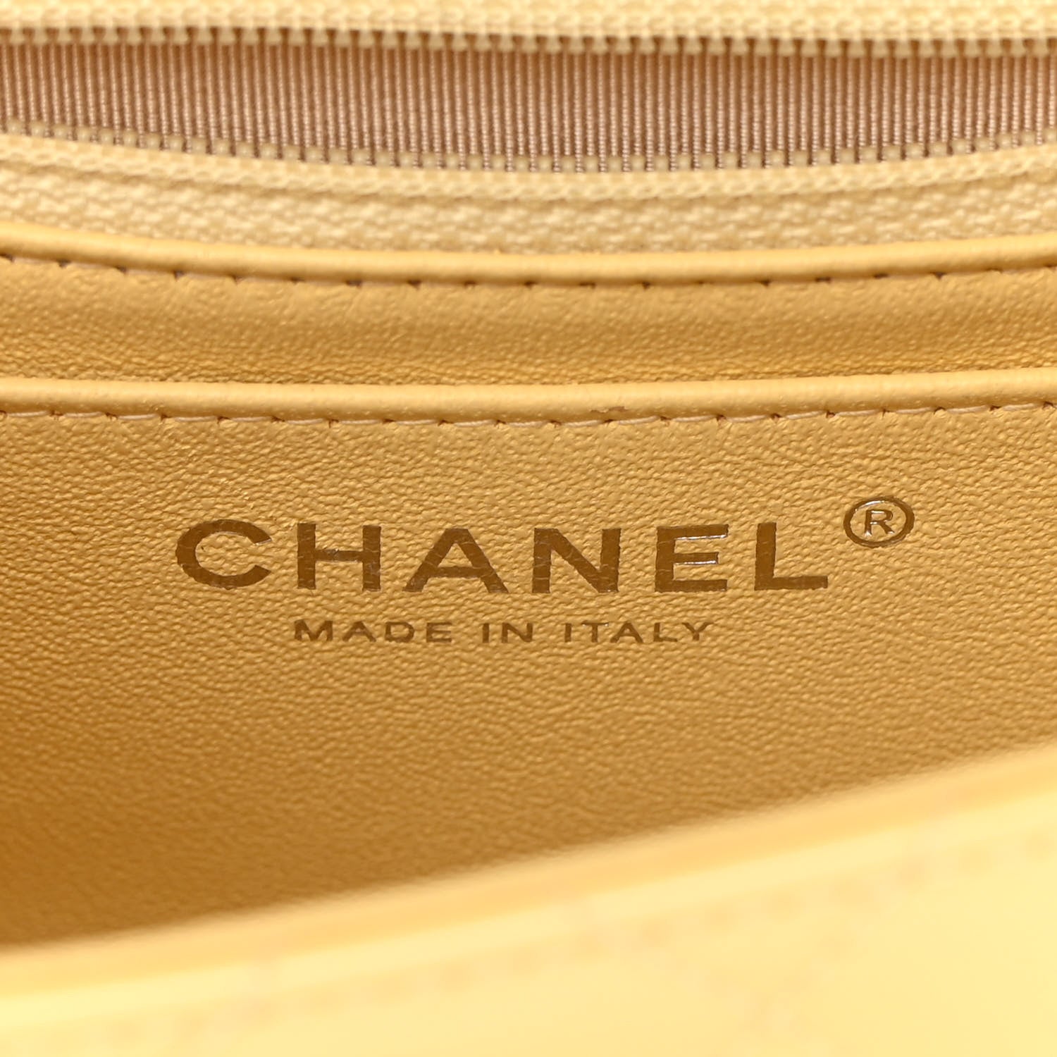 Chanel Patent Quilted Mini Square Flap Yellow 6 of 14