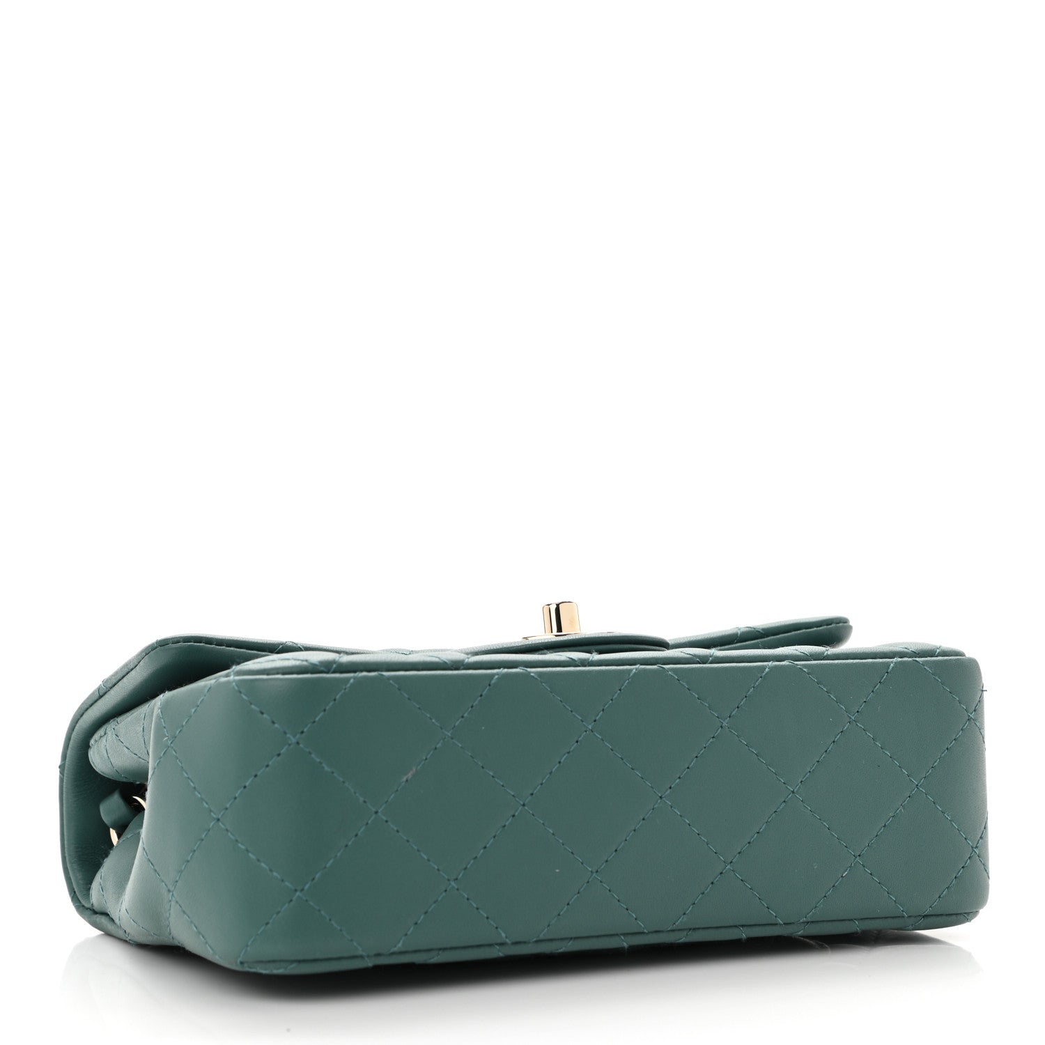 Chanel Lambskin Quilted Mini Rectangular Flap Green 4 of 11