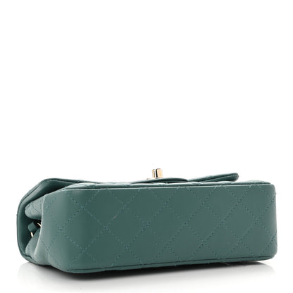 Chanel Lambskin Quilted Mini Rectangular Flap Green 4 of 11