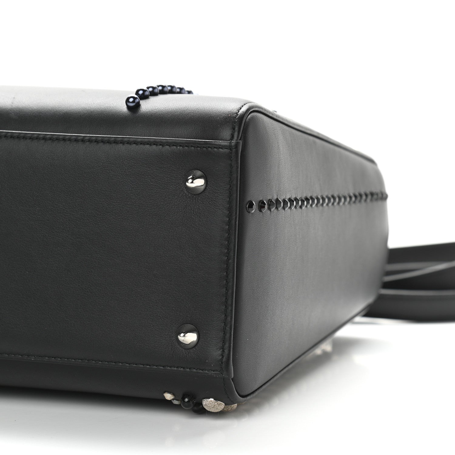 Christian Dior Calfskin Studded Medium Lady Dior Black 11 of 11