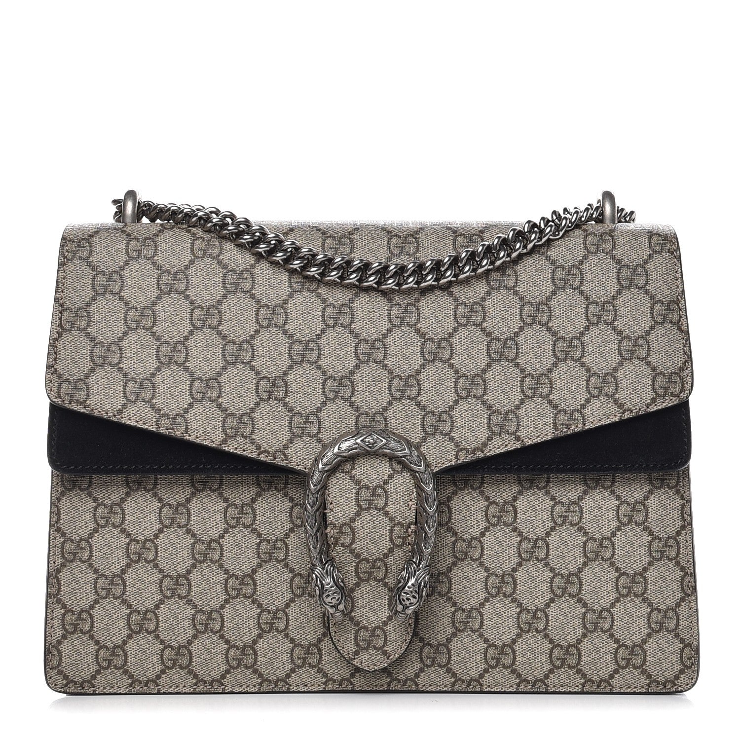 Gucci GG Supreme Monogram Medium Dionysus Shoulder Bag Black 1 of 10