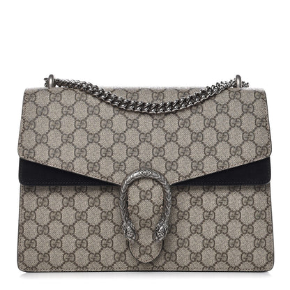 Gucci GG Supreme Monogram Medium Dionysus Shoulder Bag Black 1 of 10