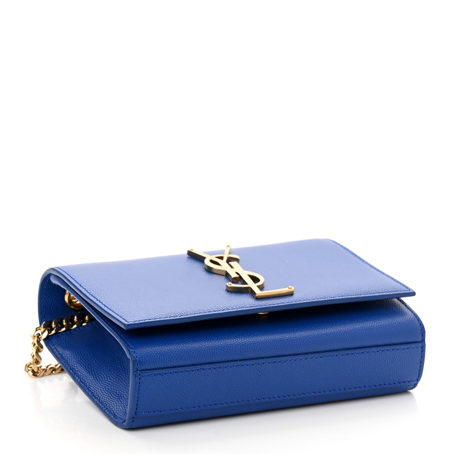 Grain De Poudre Small Classic Monogram Kate Satchel Royal Blue