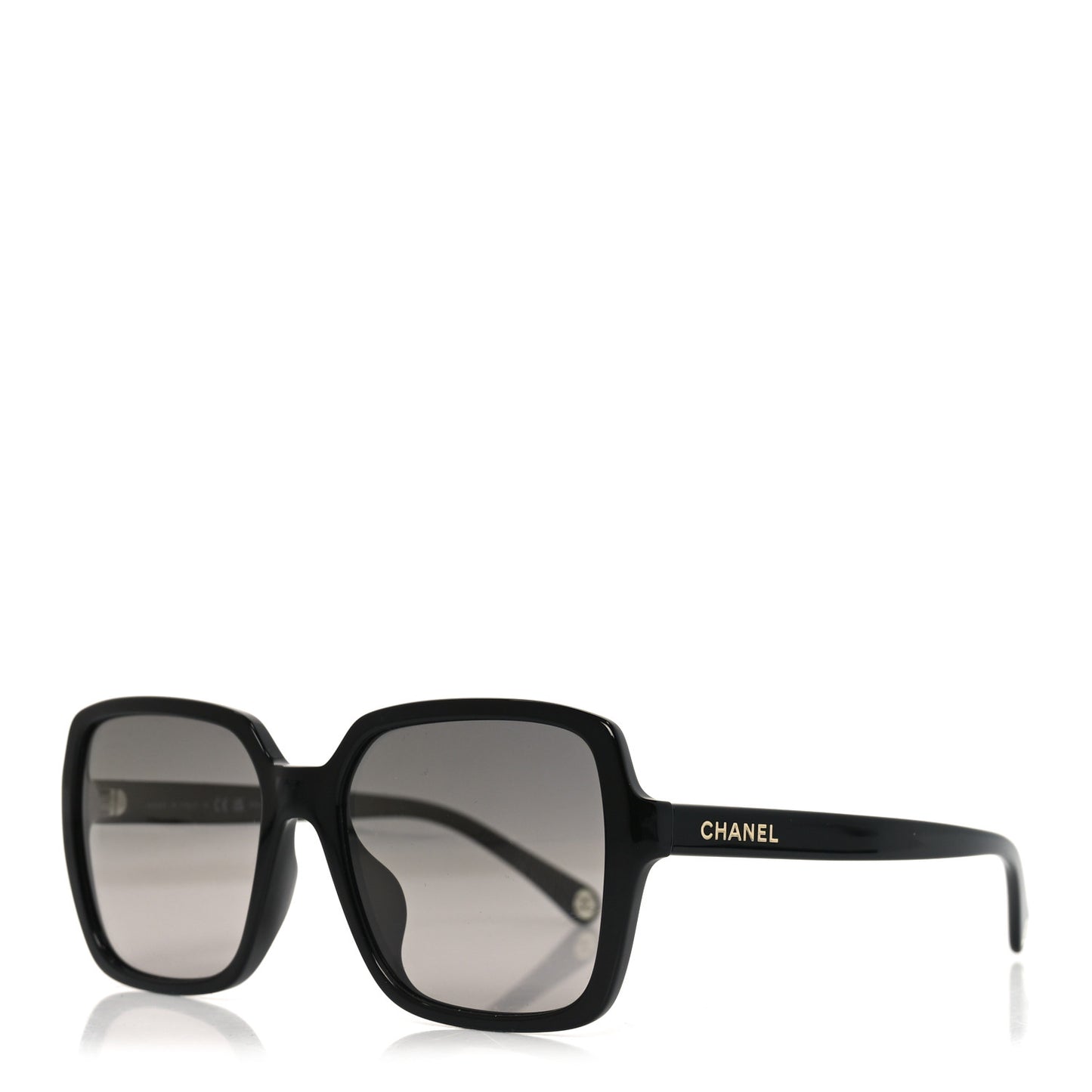 Acetate Polarized Square Sunglasses 5505-A Black