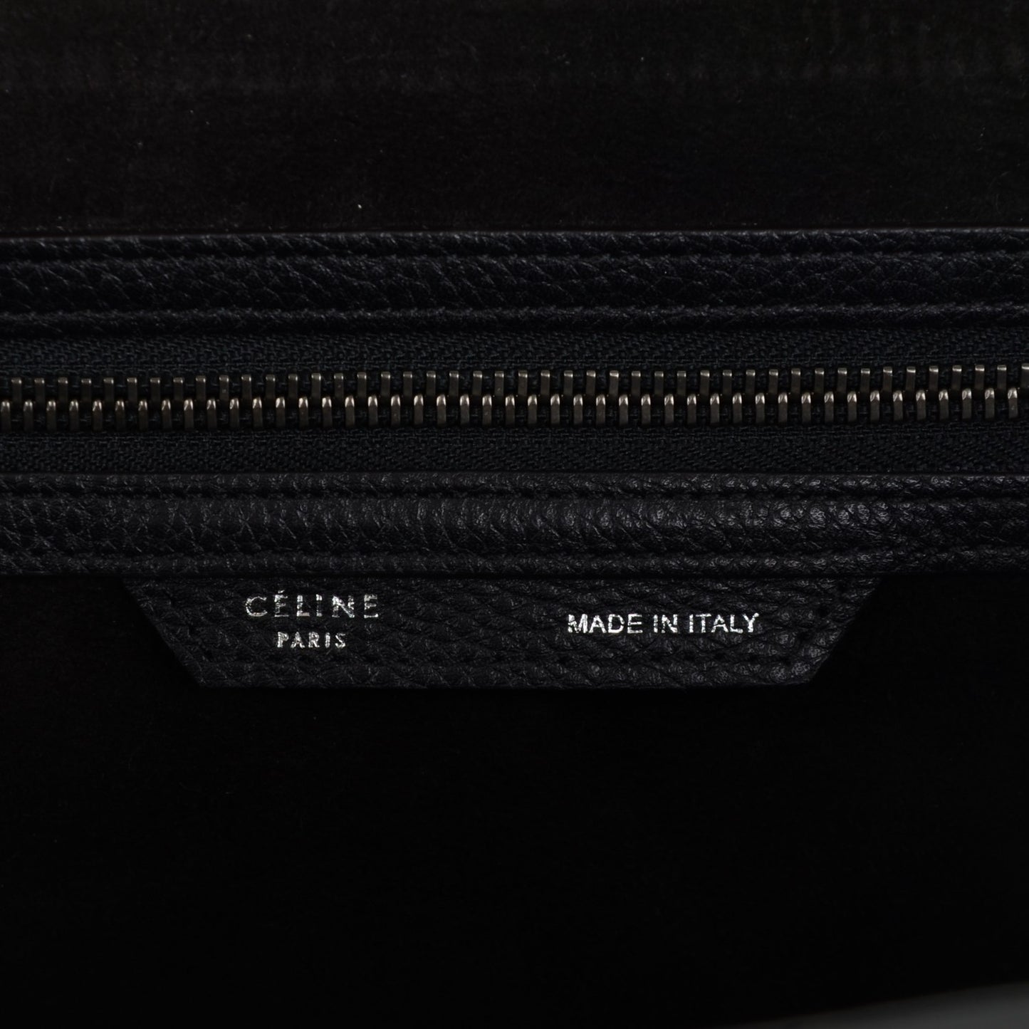 Drummed Calfskin Mini Luggage Black