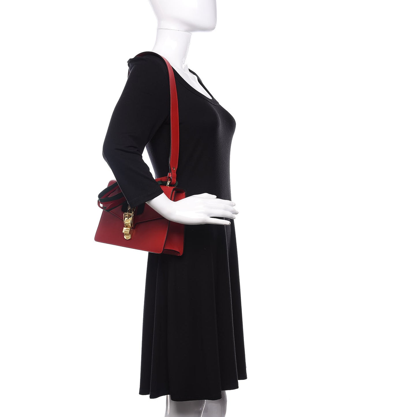 Calfskin Small Sylvie Shoulder Bag Hibiscus Red