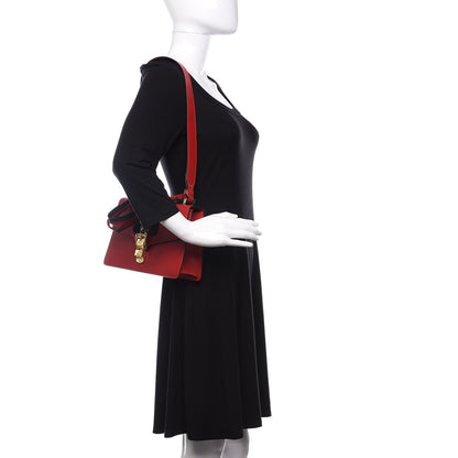 Gucci Calfskin Small Sylvie Shoulder Bag Hibiscus Red 3 of 17