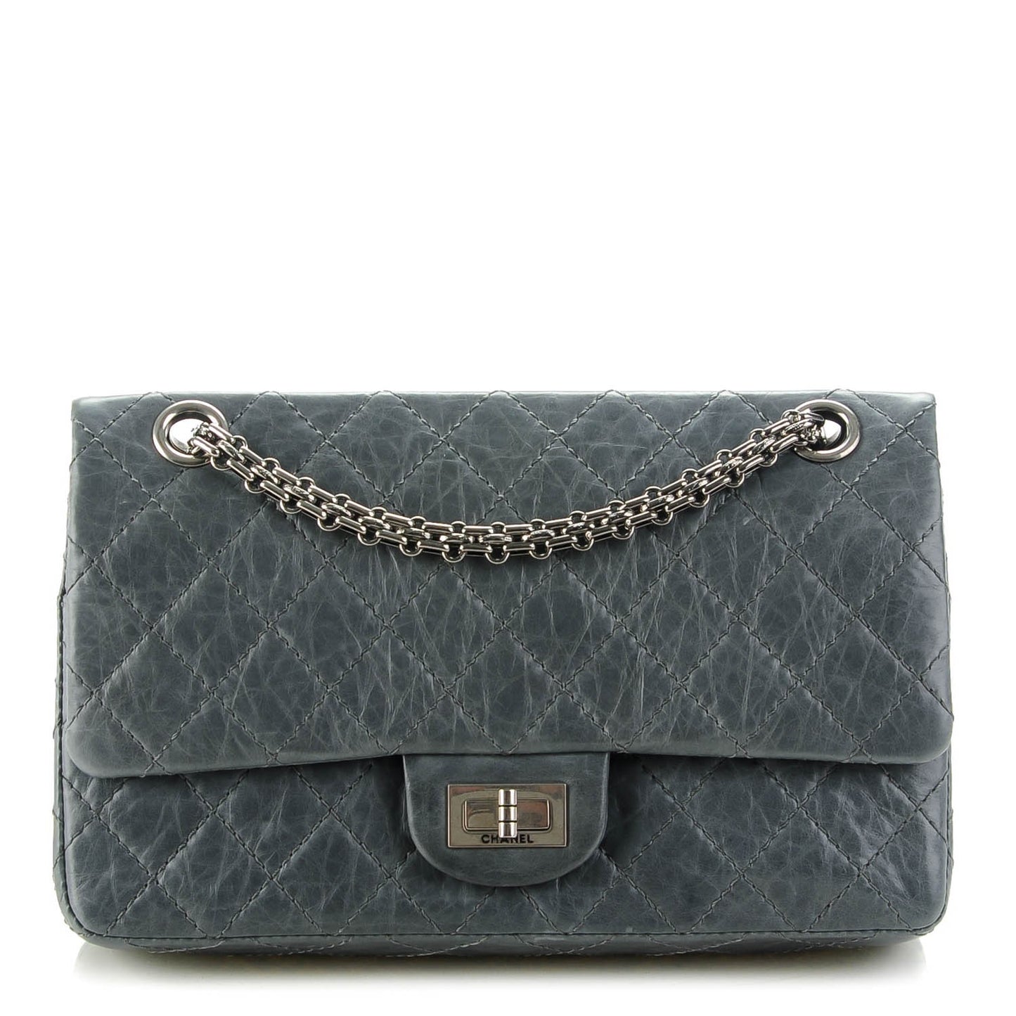 Aged Calfskin Quilted 50th Anniversary 2.55 Reissue 225 Flap Grey